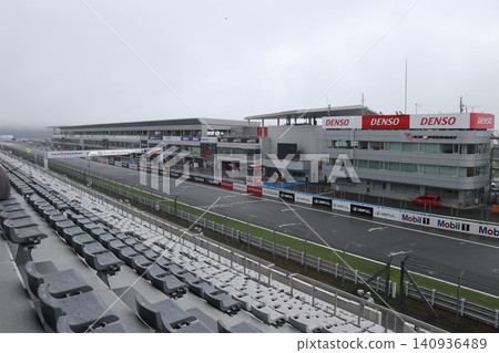 Scenery at Fuji Speedway, rain, Shizuoka Prefecture, bad weather Scenery at Fuji Speedway, rain, Shizuoka Prefecture, bad weather 140936489