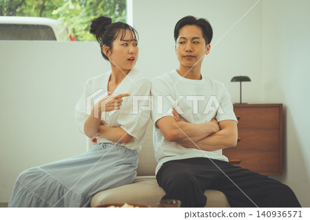 A fight between a couple living together A fight between a couple living together 140936571