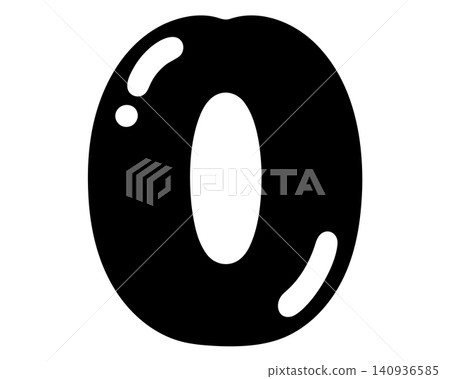 A vector graphic of the number 0 with a bubble-like feel. A vector graphic of the number 0 with a bubble-like feel. 140936585