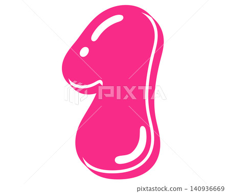 A vector graphic of the number 1 with a pink bubble-like effect. A vector graphic of the number 1 with a pink bubble-like effect. 140936669