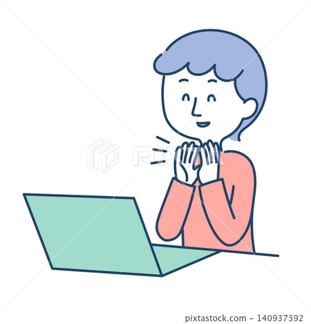 Person in a remote meeting Person in a remote meeting 140937392