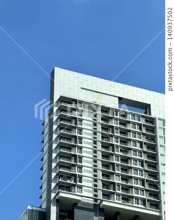 Open Perspective View Of High Rise Balconies And Vast Sky Open Perspective View Of High Rise Balconies And Vast Sky 140937502