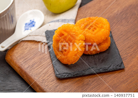 crispy deep fried pumpkin cakes traditional sweet Chinese dim sum dessert crispy deep fried pumpkin cakes traditional sweet Chinese dim sum dessert 140937751