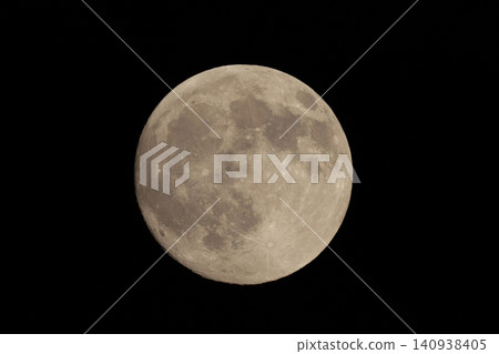 The Mid-Autumn Moon floating in the night sky 2025 140938405