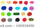 Hand-drawn colorful speech bubble icon set 140938490