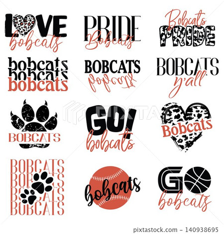 Bobcats School Spirit SVG Bundle. Leopard Print Sports Designs. Bobcats School Spirit SVG Bundle. Leopard Print Sports Designs. 140938695