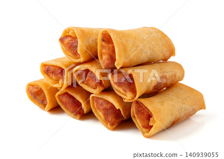 golden Crispy Deep Fried Spring Rolls, Traditional Chinese Dim Sum Appetizer golden Crispy Deep Fried Spring Rolls, Traditional Chinese Dim Sum Appetizer 140939055