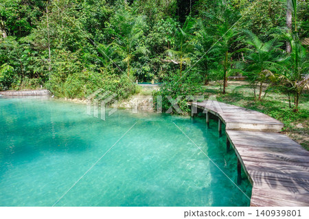 beautiful crystal clear natural pool in Presidente Figueiredo, Amazonas, Brazil beautiful crystal clear natural pool in Presidente Figueiredo, Amazonas, Brazil 140939801