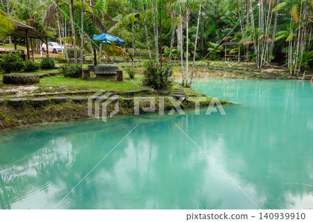 beautiful turquoise natural pool in Presidente Figueiredo, Amazonas, Brazil beautiful turquoise natural pool in Presidente Figueiredo, Amazonas, Brazil 140939910