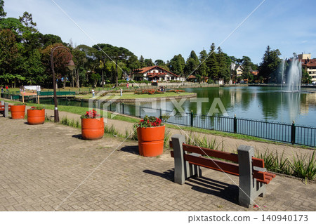 lake Joaquina in center of Gramado city, Rio Grande do Sul, Brazil lake Joaquina in center of Gramado city, Rio Grande do Sul, Brazil 140940173