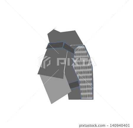 Medieval Warrior Body Armor Plate Isolated on White Background 140940401