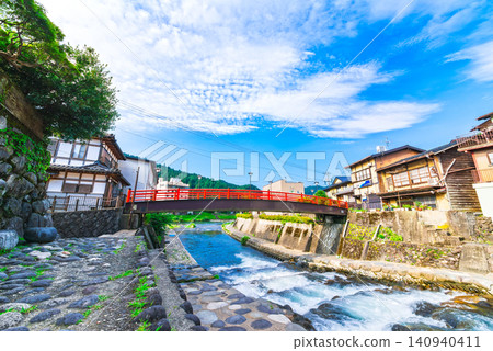 Summer in Gujo Hachiman, Kodara River Summer in Gujo Hachiman, Kodara River 140940411