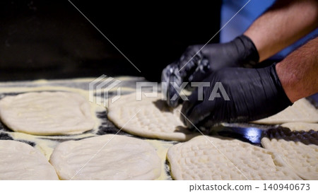 Video of a making a dough for turkish bread. The flying flour. Traditional turkish baking concept. Turkish bread. Homemade bread. Video of a making a dough for turkish bread. The flying flour. Traditional turkish baking concept. Turkish bread. Homemade bread. 140940673