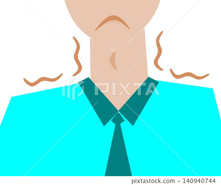Man shivering with fever and chills vector illustration isolated on white background Man shivering with fever and chills vector illustration isolated on white background 140940744