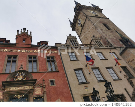 prague astronomical clock city tower prague astronomical clock city tower 140941192