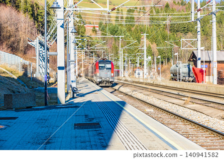 World Heritage Site: Semmering Railway, Breitenstein Station, Austria World Heritage Site: Semmering Railway, Breitenstein Station, Austria 140941582