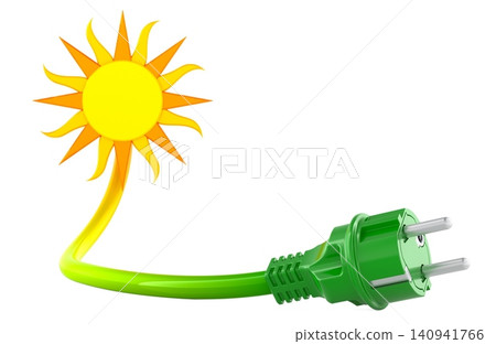 Solar power, renewable electricity and clean energy supply, concept. 3d rendering Solar power, renewable electricity and clean energy supply, concept. 3d rendering 140941766