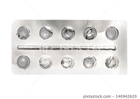 Empty blister pack of pills 140942620