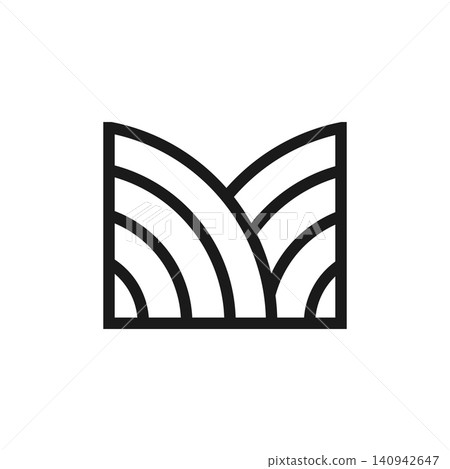 Minimalist Line Art Letter M Wave Logo Template Minimalist Line Art Letter M Wave Logo Template 140942647