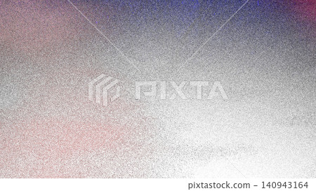 Heavy grainy noise texture with red and blue corners on transparent background, concept of retro television static 140943164