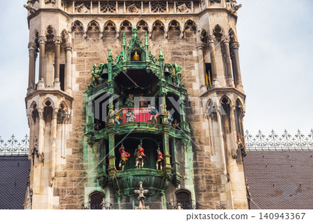 The Rathaus-Glockenspiel is a large mechanical clock located in Marienplatz Square, in Munich, Germany The Rathaus-Glockenspiel is a large mechanical clock located in Marienplatz Square, in Munich, Germany 140943367