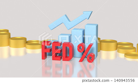 Federal Reserve Interest Rate Growth And Market Policy Concept 3d render. Federal Reserve Interest Rate Growth And Market Policy Concept 3d render. 140943556