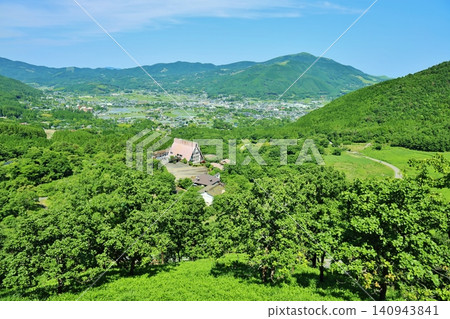 Panoramic view of Yufuin Panoramic view of Yufuin 140943841