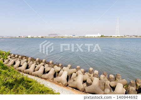 Kakogawa River as seen from Takasago Seaside Park Kakogawa River as seen from Takasago Seaside Park 140944692