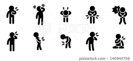 Disease and Symptom Action Icon Set - Glyph Disease and Symptom Action Icon Set - Glyph 140944708