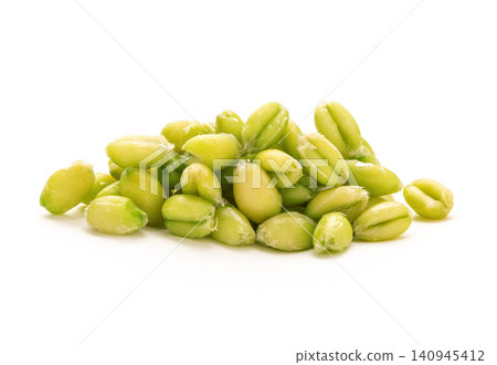fresh green wheat kernels, raw organic whole grain berries, healthy plant-based superfood ingredient fresh green wheat kernels, raw organic whole grain berries, healthy plant-based superfood ingredient 140945412