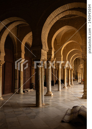 Columns at ninth century Great Mosque in Kairouan Tunisia the oldest mosque in north Africa Columns at ninth century Great Mosque in Kairouan Tunisia the oldest mosque in north Africa 140945694