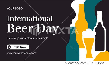 Flat Cartoon Hand Drawn International Beer Day Social Media Thumbnail Background Flat Cartoon Hand Drawn International Beer Day Social Media Thumbnail Background 140945840