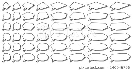 一組各種對話氣泡的向量插圖。 一組各種對話氣泡的向量插圖。 140946796