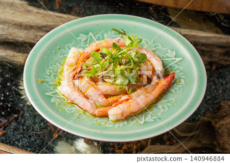Colorful sweet shrimp carpaccio 140946884