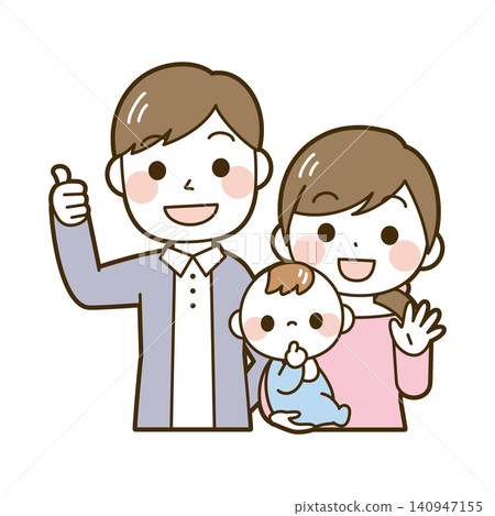 A family of three (with a baby) A family of three (with a baby) 140947155