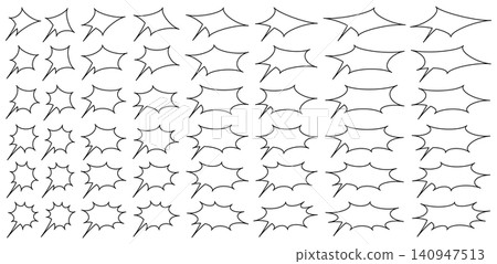 A set of vector illustrations of various speech bubbles. A set of vector illustrations of various speech bubbles. 140947513