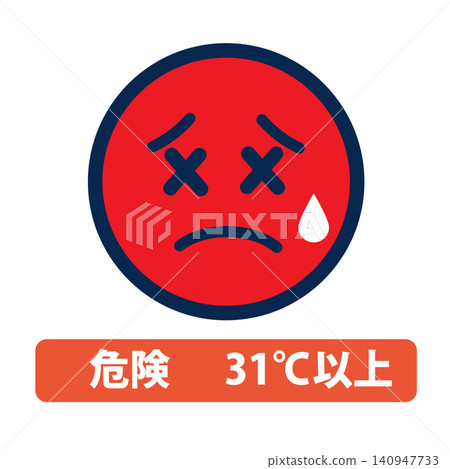 WBGT danger level face icon 140947733