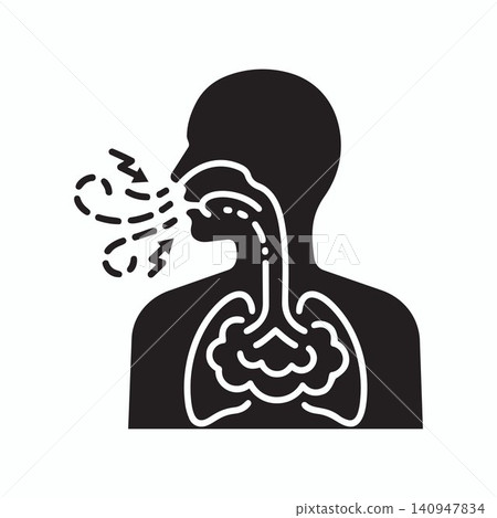 human head with pain icon, outline style human head with pain icon, outline style 140947834