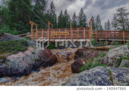 Upper Coca Cola Falls Forest Rapids Landscape in Manitoba, Canada Upper Coca Cola Falls Forest Rapids Landscape in Manitoba, Canada 140947860