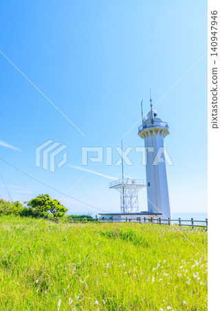 初夏時節，佐渡島佐渡市佐渡市，新潟縣佐渡島，佐渡燈塔 140947946