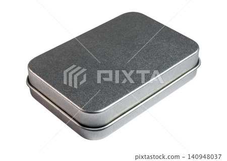 Rectangular metallic tin storage box with smooth matte finish 140948037