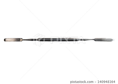 Double ended stainless steel laboratory spatula tool for precise handling Double ended stainless steel laboratory spatula tool for precise handling 140948164