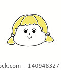 Simple girl illustration 140948327