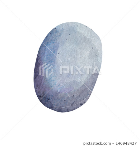 Hand-drawn watercolor grey stone, isolated on white background, realistic mineral textures, for zen-themed designs, spa branding, and nature-inspired illustrations Hand-drawn watercolor grey stone, isolated on white background, realistic mineral textures, for zen-themed designs, spa branding, and nature-inspired illustrations 140948427