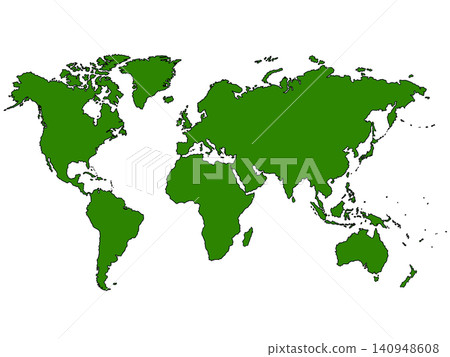 World map (with green border) World map (with green border) 140948608