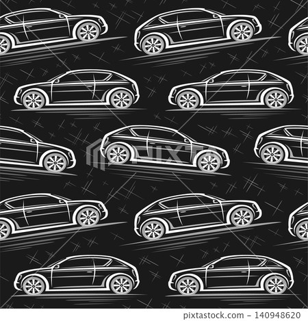 Vector Compact Car seamless pattern Vector Compact Car seamless pattern 140948620
