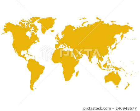World map (yellow) World map (yellow) 140948677