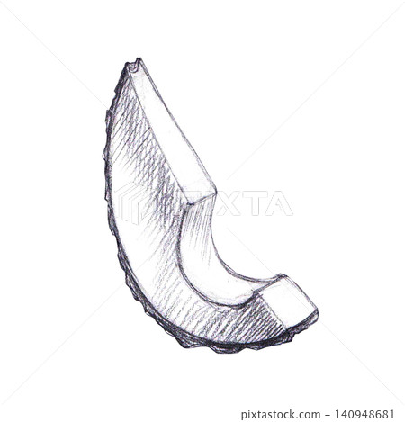 Slice avocado graphite hand drawn pencil sketch illustration on white background. Graphic element for healthy diet, vegetarian menu design, organic clean food packaging, natural beauty brands Slice avocado graphite hand drawn pencil sketch illustration on white background. Graphic element for healthy diet, vegetarian menu design, organic clean food packaging, natural beauty brands 140948681