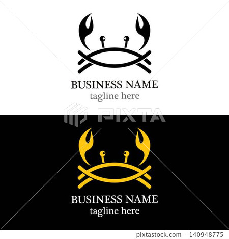 Crab logo template vector icon design 140948775