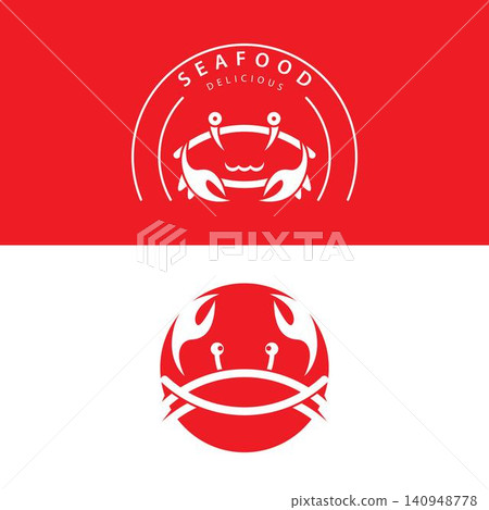 Crab logo template vector icon design Crab logo template vector icon design 140948778
